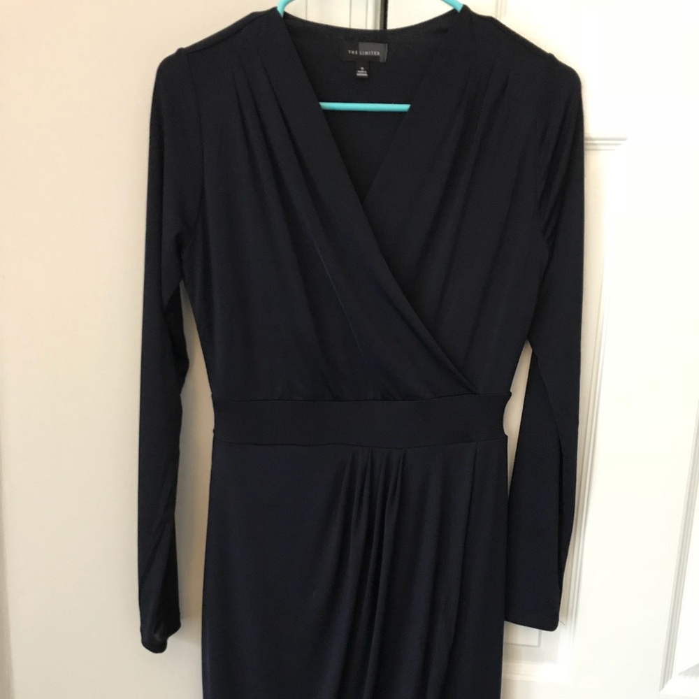 THe Limited wrap navy dress